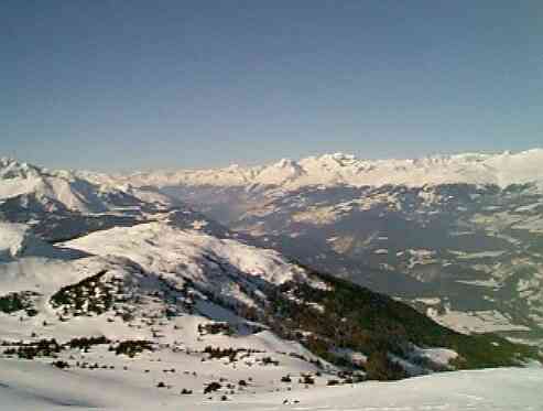 Blick nach Westen vom Dreibündenstein aus